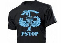 T-Shirt US Army PSYOP Palmtree Airborne Wings