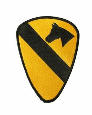 1st Cavalry Kavallerie Patch Aufnäher gelb oder oliv