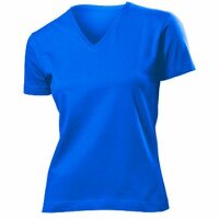 Damen V-Neck T-Shirt Kurz Arm