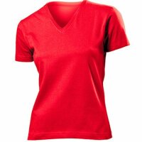 Damen V-Neck T-Shirt Kurz Arm