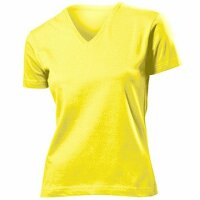 Damen V-Neck T-Shirt Kurz Arm