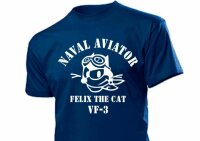 US Army T-Shirt Naval Aviator Wildcat Felix the Cat