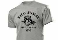 US Army T-Shirt Naval Aviator Wildcat Felix the Cat