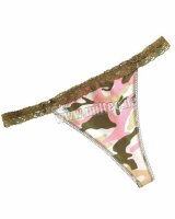 Camouflage String Pink Camo Tarnmuster mit Spitze