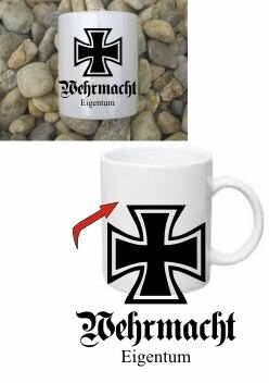 Wehrmacht Eigentum Eisernes Kreuz EK Tasse