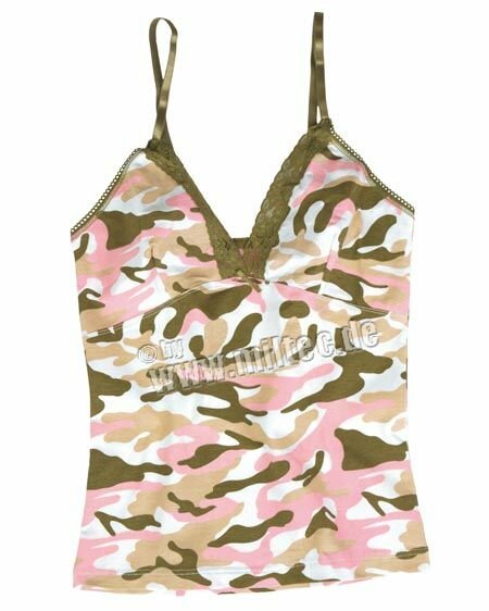 Camouflage Top Pink Camo mit Spitze Bustier