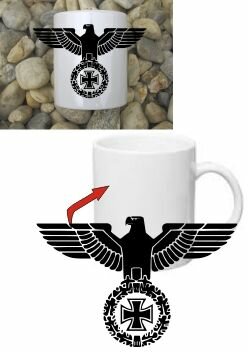 Reichsadler mit EK Kaffeetasse