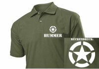Polo Shirt Hummer H1 H2 H3 HMVEE US Army with Allied Star