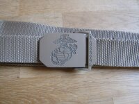 Belt with USMC Insignia Buckle matt finished