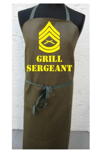 Grill Sergeant US Army Schürze Grillschürze