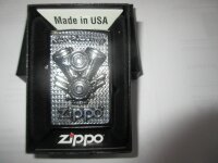 Zippo V8 Power of V-Motor Big Block Emblem