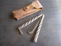 Butterfly Comb Rumble59 leather with Belt pouch