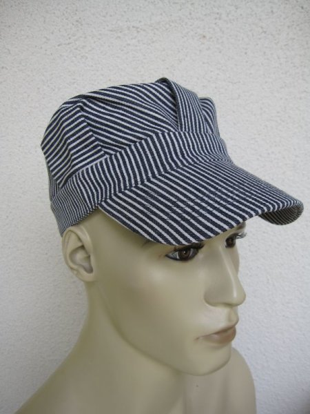 Hickory Stripe Engineer Cap