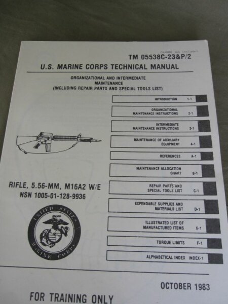 USMC Technical Manual TDV M16A2