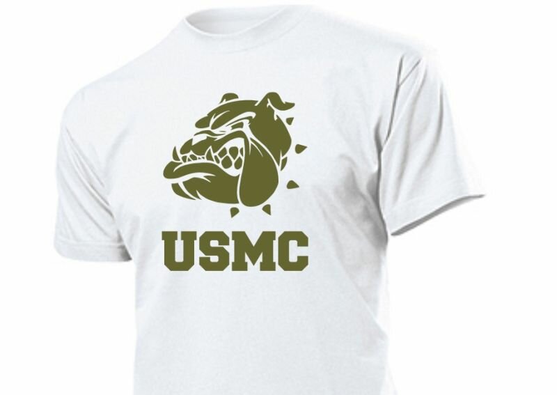 T-shirt USMC 2ème Bataillon 1er Régiment De Marine - Neuf Avec étiquettes - Design QG