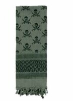 Halstuch Shemagh 110x110cm Skull Sword Scarf Schal Plo Kopftuch Army