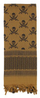 Halstuch Shemagh 110x110cm Skull Sword Scarf Schal Plo Kopftuch Army