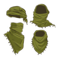 Halstuch Shemagh 110x110cm Skull Sword Scarf Schal Plo Kopftuch Army