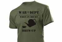 When in Doubt Brew - Up Slogan British Army T-Shirt