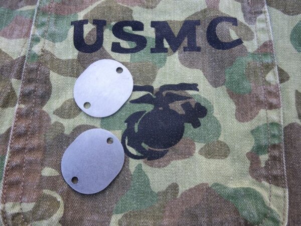 USMC USN US Navy Dog Tag Blanc ID Disks Name