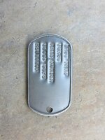 US Army Personal ID Dog Tags + Chain -1961