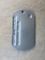 US Army Personal ID Dog Tags + Chain WK2