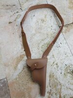 WWI WK1 C96 Holster Red 9 Leathercase Bandolier
