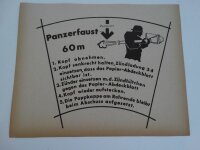 Original Panzerschreck Panzerfaust Bedienungsanleitung Label