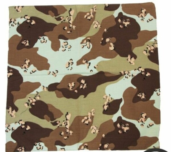 Scarf Bandana Biker Headwrap Chocolate Chip Camo