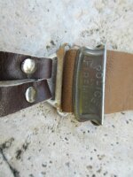 US Police Firemen Leather Suspender True Vintage