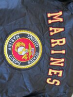 USMC US Marines Leather Jacket Marine Corps Insignia