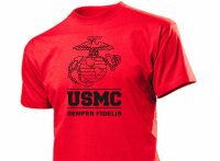 USMC US Marines US Navy Insignia T-Shirt Semper Fidelis