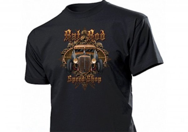 Shirt Rat Rod Speed Shop Rockabilly Kustom V8 Old Skool