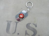 US Marines Insignia Dog Tag Key Ring Chain