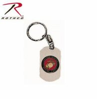 US Marines Insignia Dog Tag Key Ring Chain Schlüsselanhänger