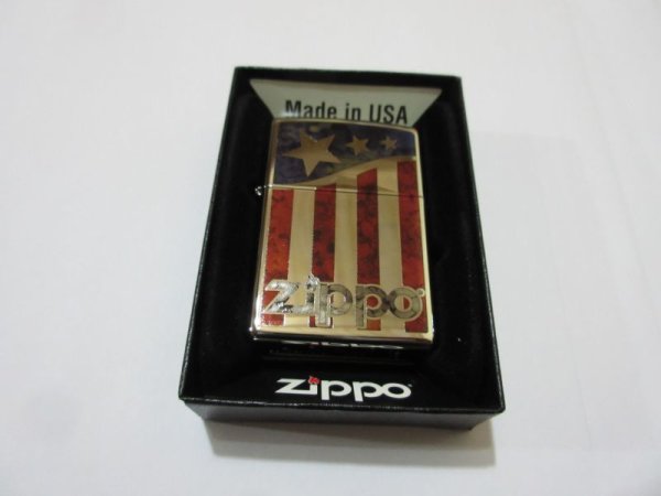 Zippo Stars & Stripes USA Flagge V8 Big Block Rockabilly Nose Ar