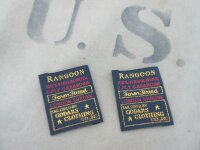 2x US Army Rangoon Taylor Label Officer