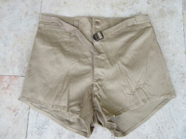 US Army WW2 Khaki Chino Shorts Athletic QM Depot 1945