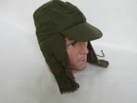 US Army Original Winter Field Cap OD MQ1 1951 Alpaca Wintermütze