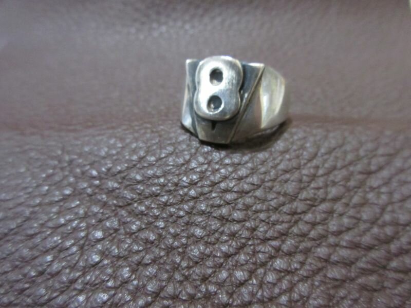 V8 Big Block Ring 925 Sterling Massiv Rockabilly Nose Art Hotrod - Fe