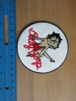 Betty Boop Sitting Pin-up WASP WAC Patch US Army Rockabilly