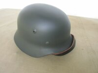 M35 Steel Helmet WWII Helmet + Chin Strap Wehrmacht