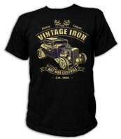 T-Shirt Vintage Iron Hot Rod Customs Ratty Rod Dragster...
