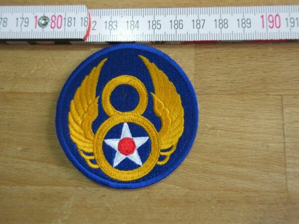 USAF Airforce US Army &Auml;rmelabzeichen Patch Mighty Eight 8th Div Pilot Wings WWII