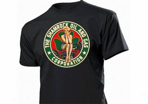 T-Shirt Shamrock Oil and Gas Corporation Pin-Up Vintage