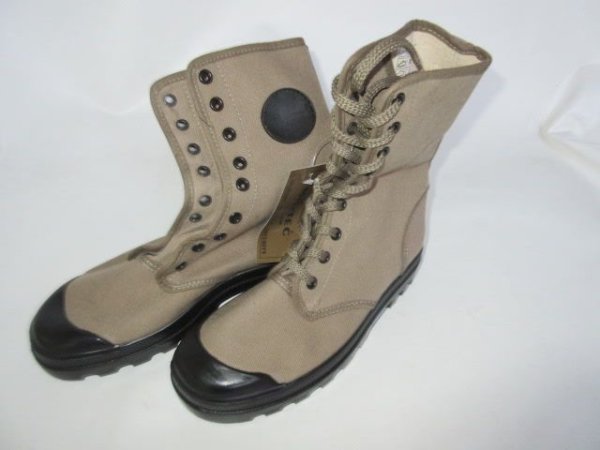 French Army Commando Boots Canvas 9-Loch oliv Indochina Algier Legion