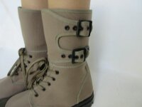 French Army Commando Boots Canvas 9-Loch Buckle Indochina...