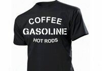 Coffee Gasoline Hot Rods T-Shirt Rat Rod Vintage V8 Big...