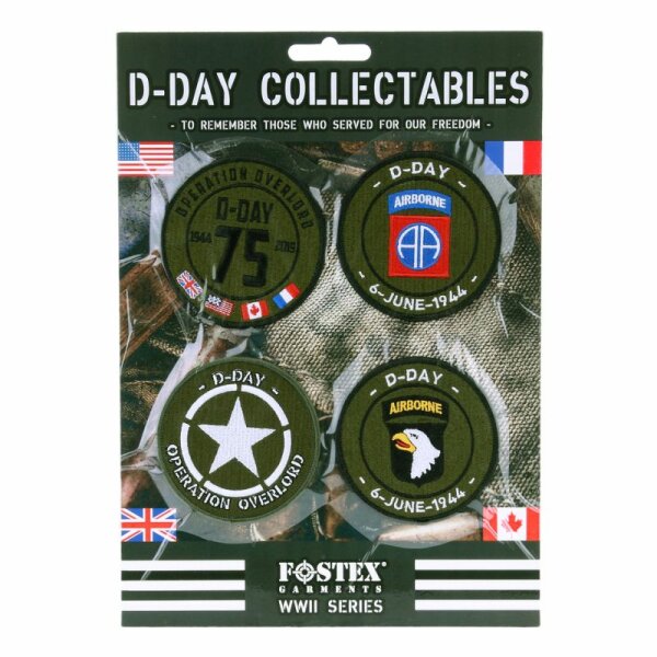 Set Patch US Army D-Day Allied Star 75th Anniversary Normandy 101st 82nd