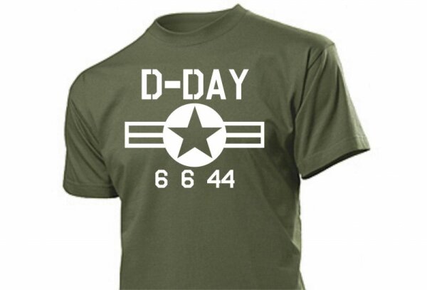 T-Shirt Allied Star US Army D-Day Kokarde 6 Juni 1944 Overlord Normandy Gr S-5XL